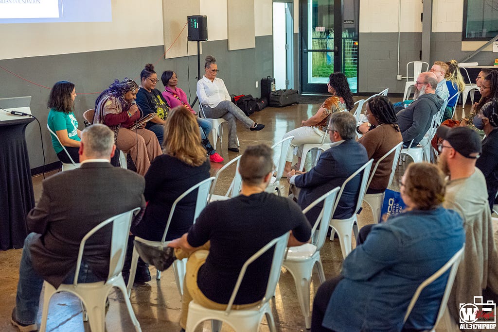 Participants listen to stories of housing injustice