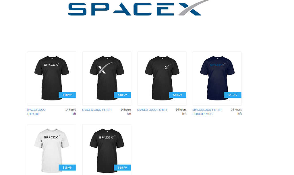 spacex tshirt, spacex shop