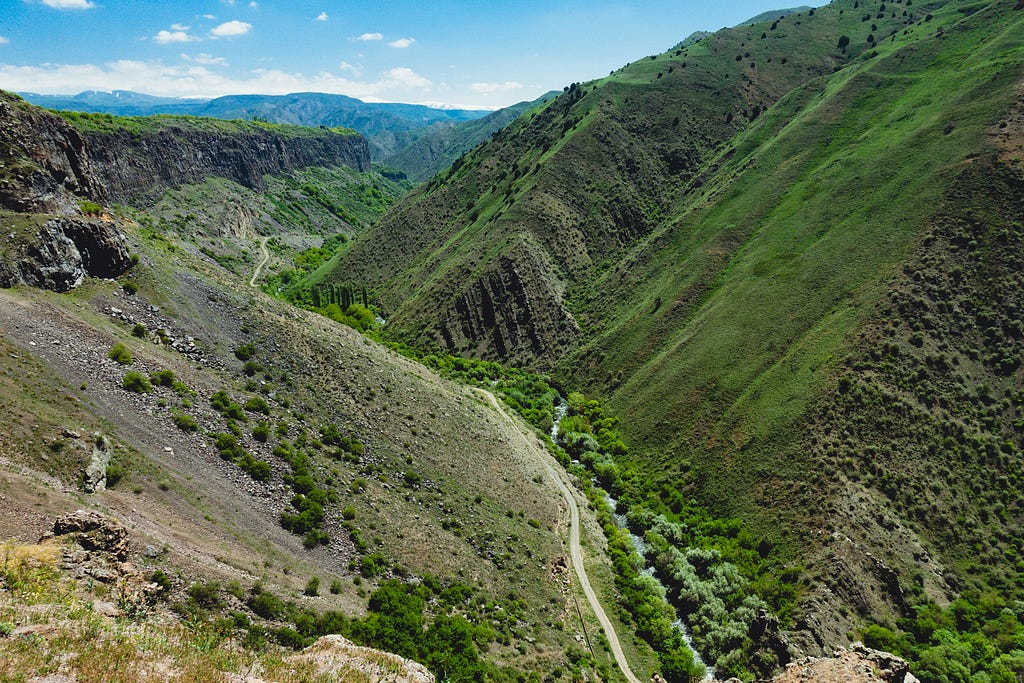 Green gorge near Garni, Armenia