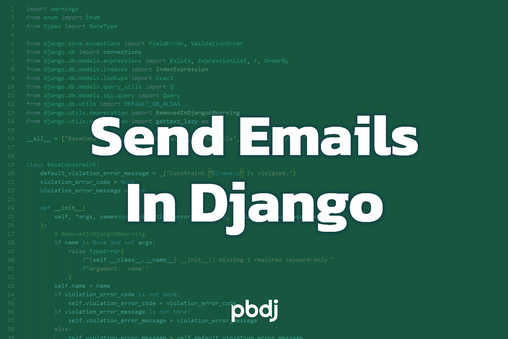 Send emails in Django