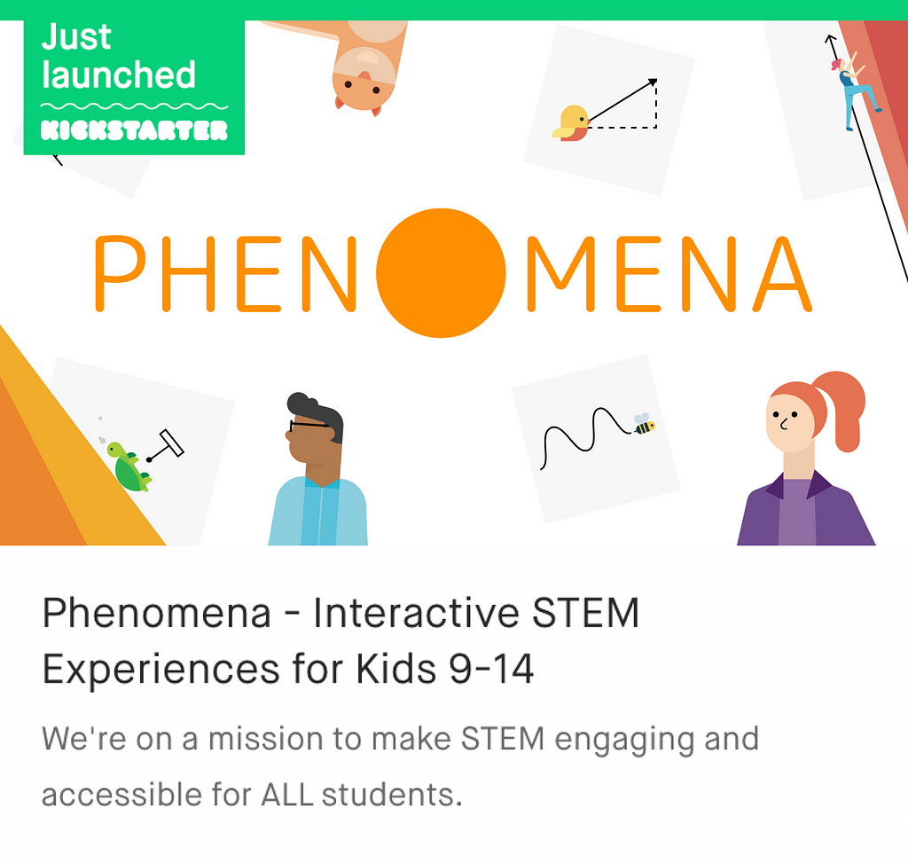 Image shows Phenomena’s Kickstarter page.