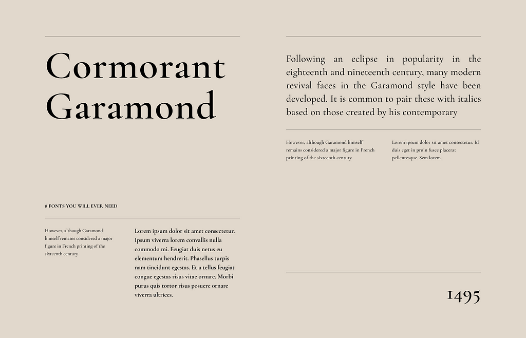 [Visual representation of Garamond, highlighting its elegance and warmth]