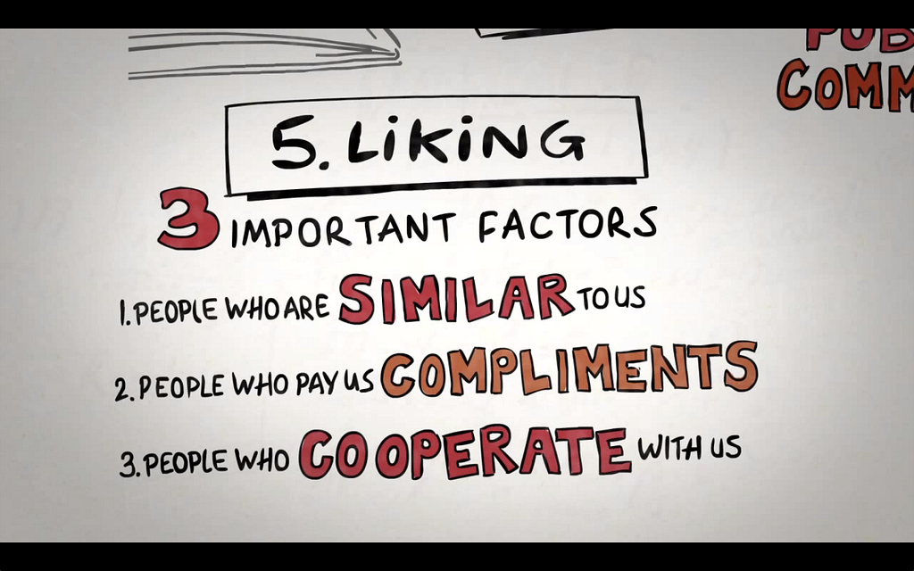 The three factors of liking.
