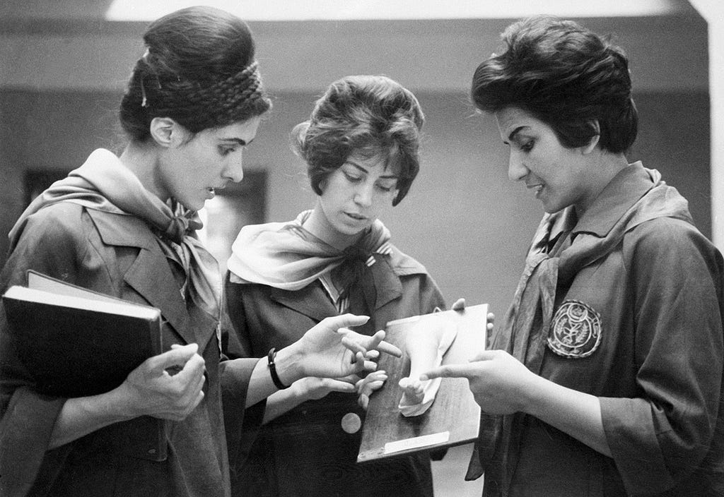 Blast from past: Female medical students learning about human body at a university in Afghanistan in 1960s