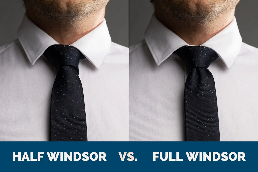 半溫莎結（Half Windsor）和全溫莎結（Full Windsor）的外觀