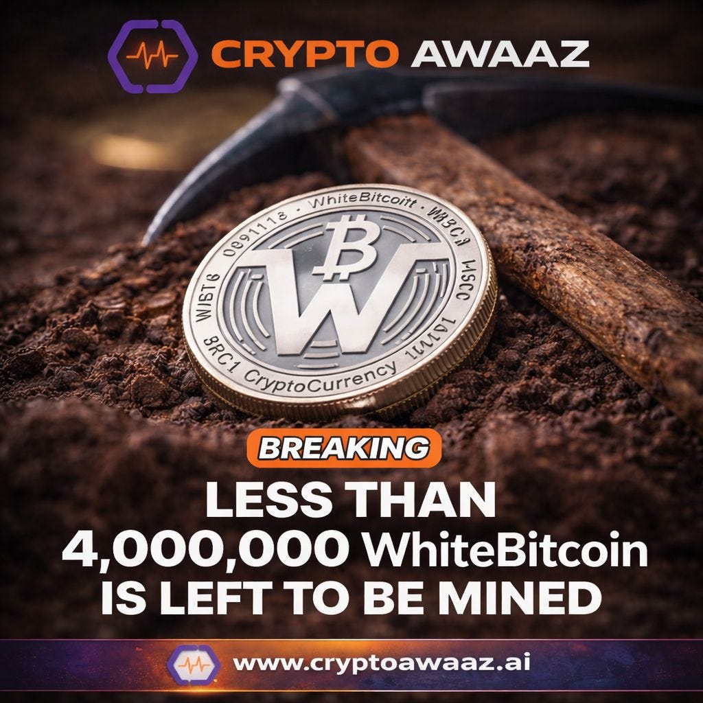 WhiteBitcoin Nears a Major Supply Milestone: Less Than 4 Million WBTC Left to Mine