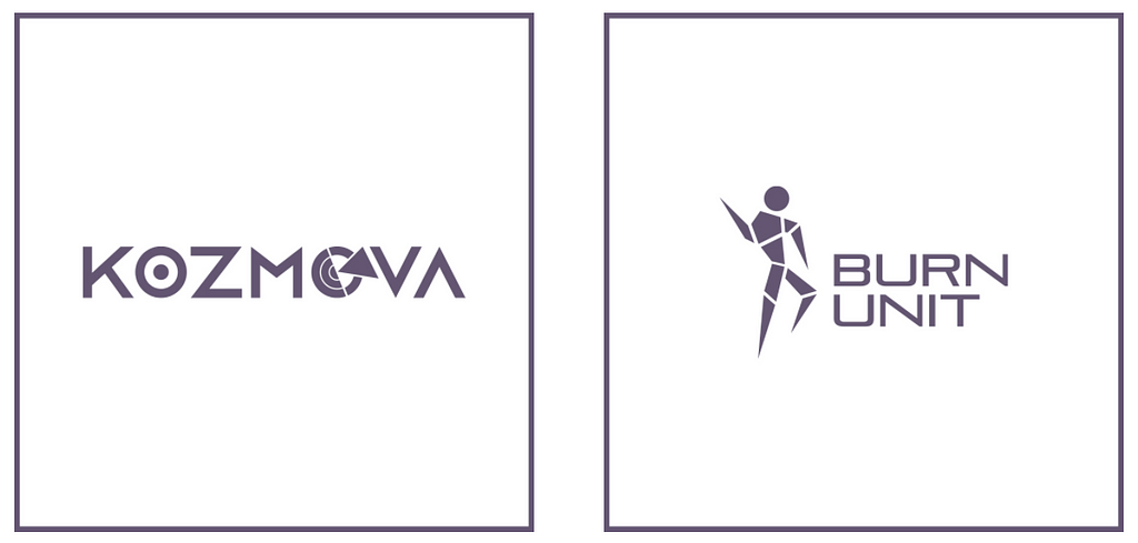 Kozmova Logo Left, Burn Unit Logo Right