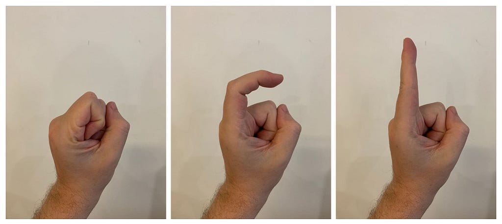 Different types of finger curl