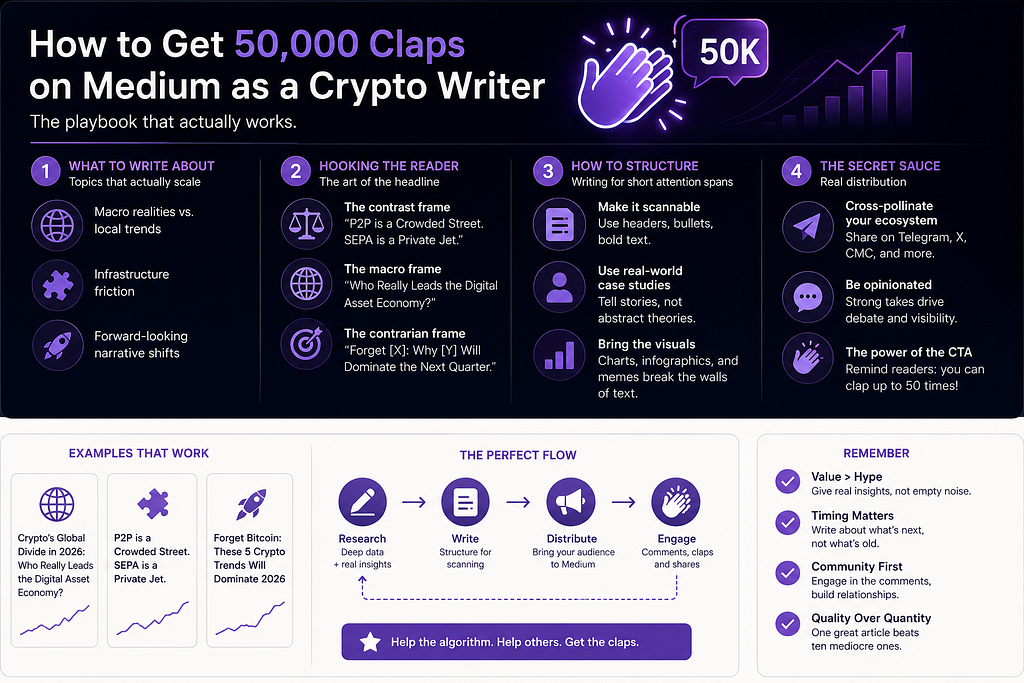 How to Get 50,000 Claps on Medium as a Crypto Writer