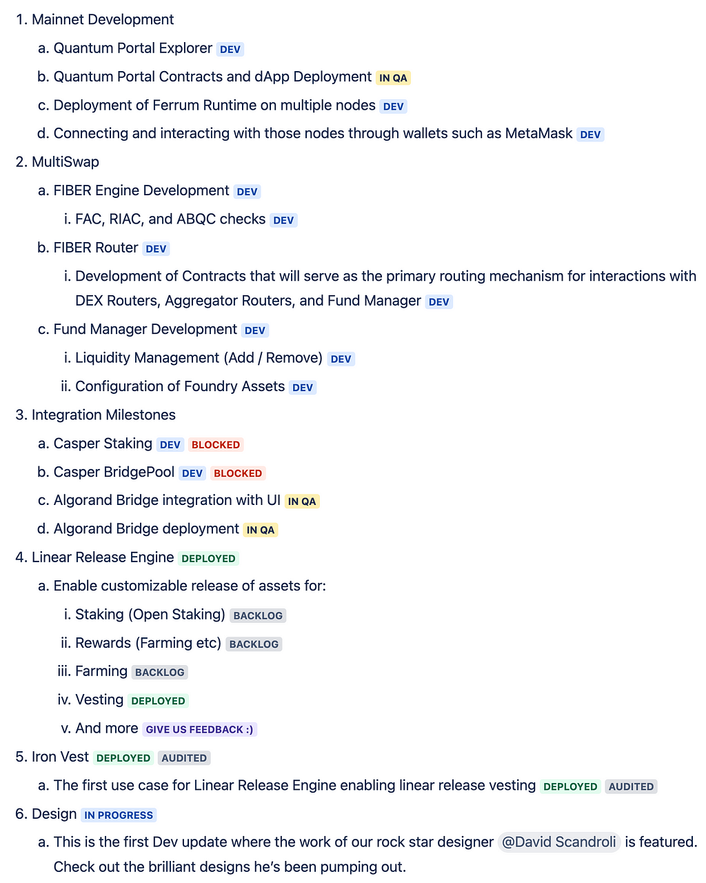 WIP report by Taha Abbasi for October 2022 WIP at Ferrum Network