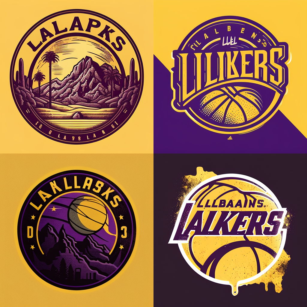 Los Angeles Lakers AI-designed logos