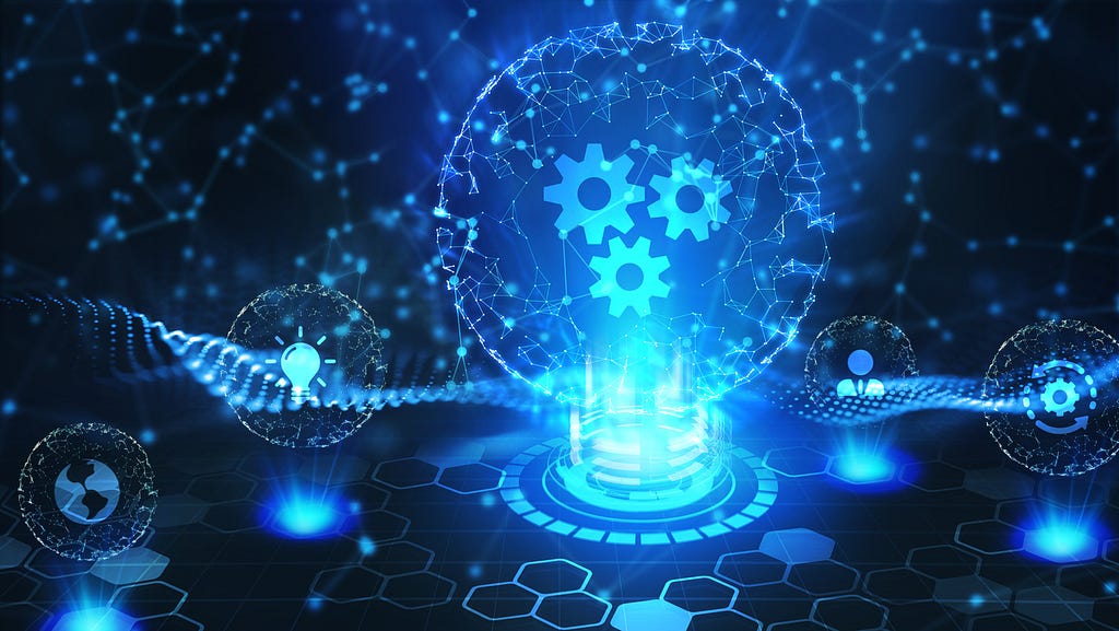 Lightbulb and gears representing marketing automation