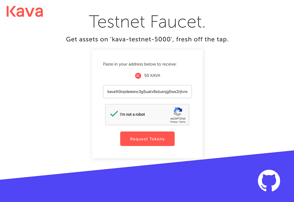 Kava testnet-5000 faucet