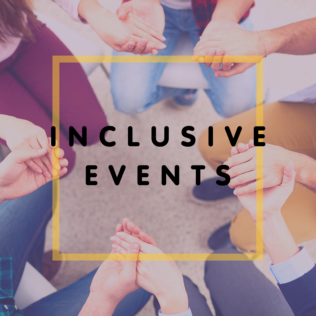 Group of hands — Inclusive events