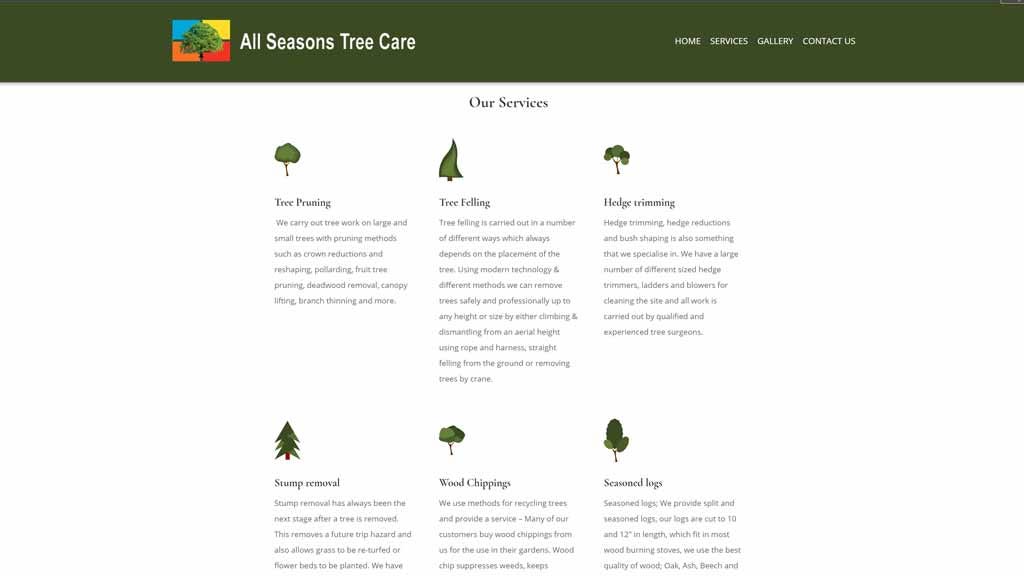 Wordpress website for tree surgeons