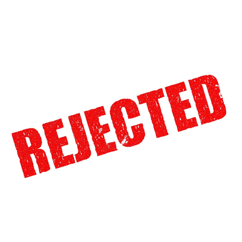 Rejection stamp.