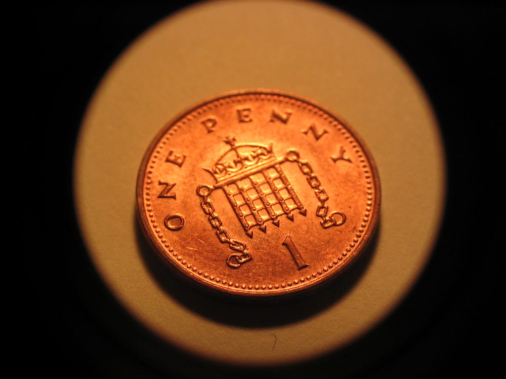 A shiny penny. Image from Freeimages.com, by Tymp