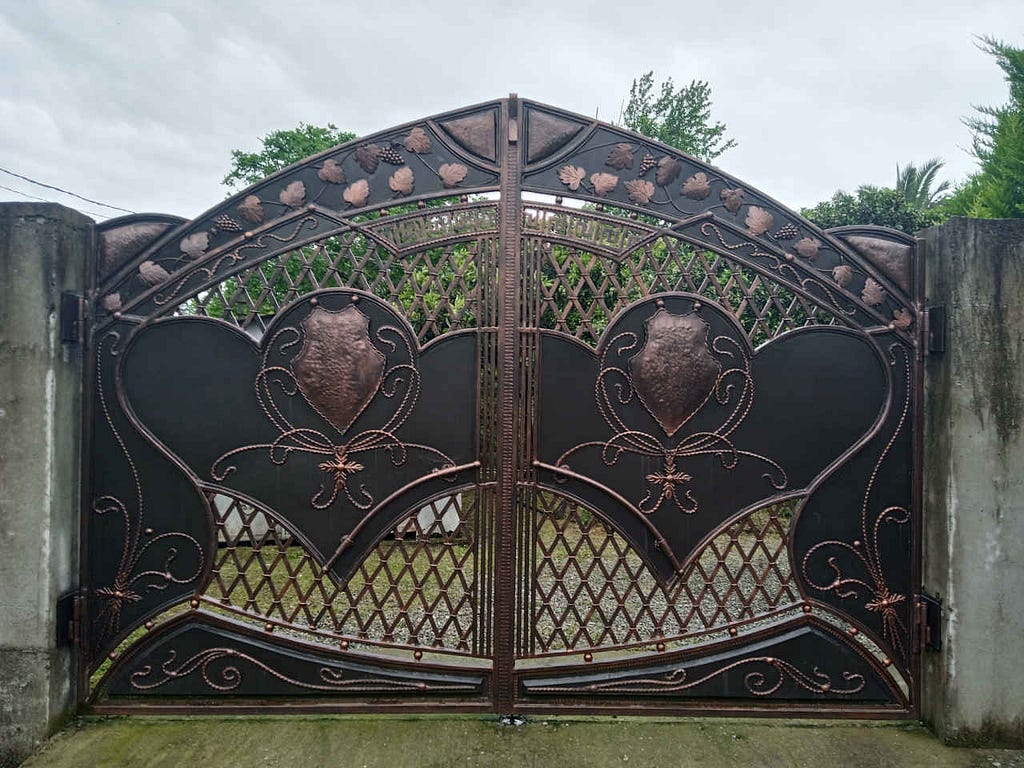 People in Georgia have a penchant for beauty. They cannot simply install regular gates; they must be the most beautiful gates, no other way about it.