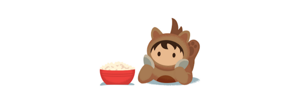 Illustration of Astro laying on its belly next to a bowl of popcorn.