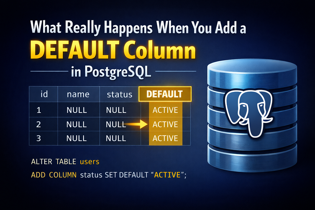 What Really Happens When You Add a DEFAULT Column in PostgreSQL?