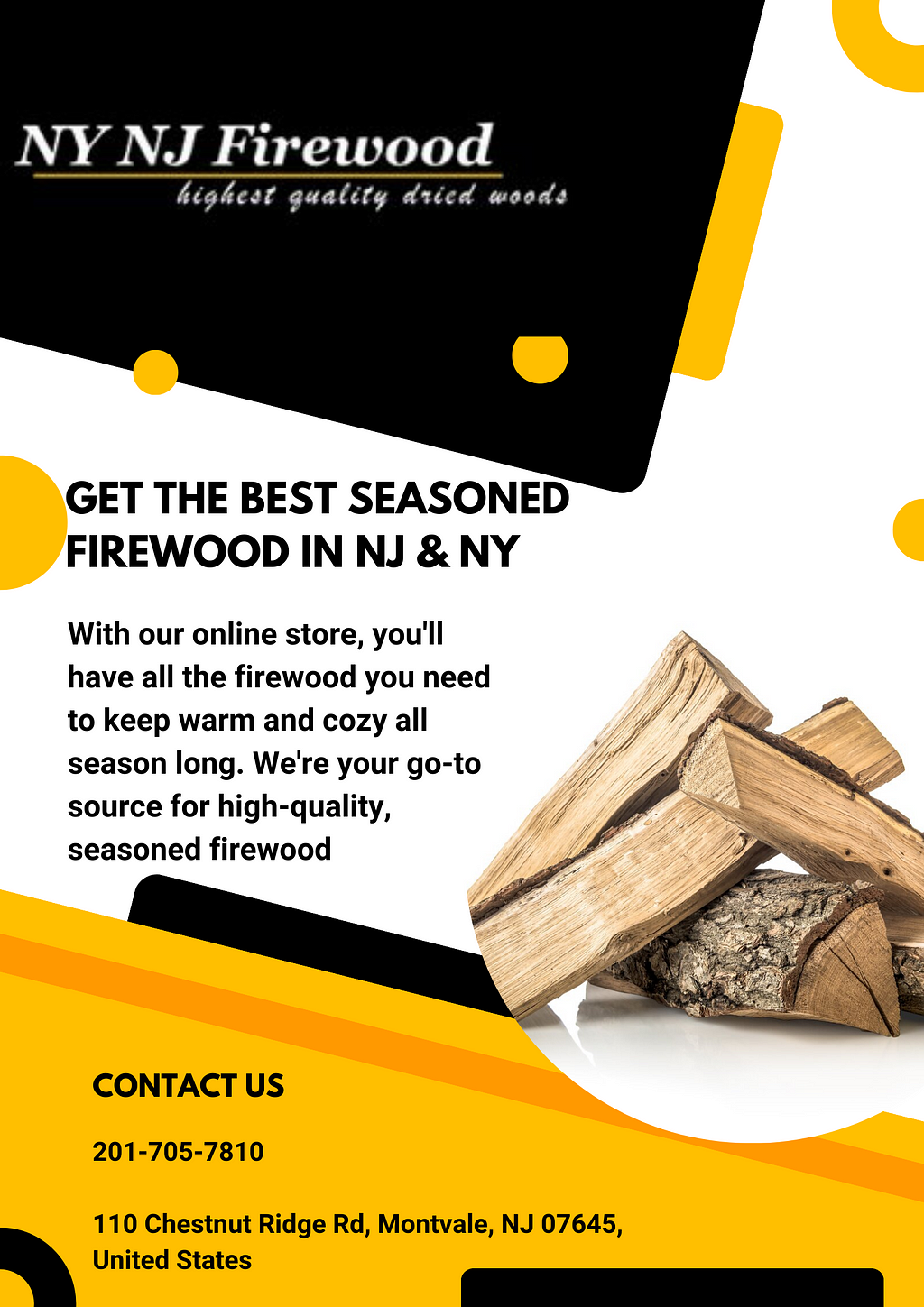 Buy seasoned firewood in Newark NJ