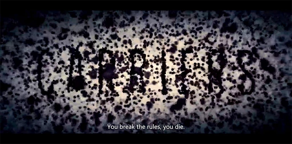 《絕命帶原者》Carries 電影截圖："You break the rules, you die."