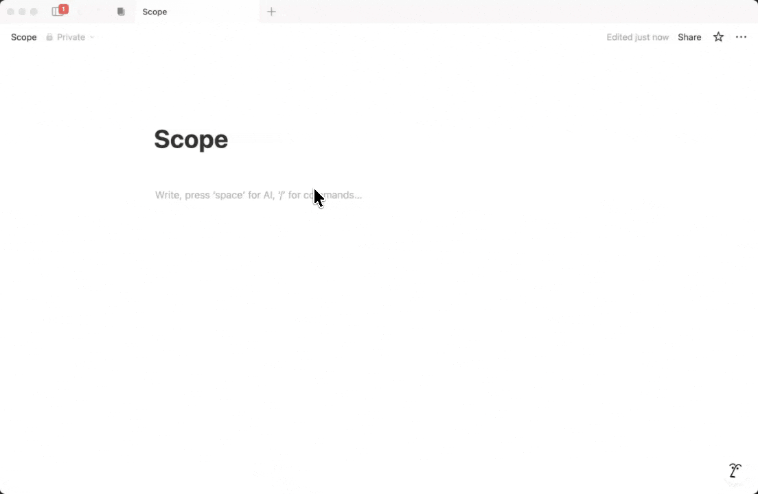 A GIF showing the process of importing a CSV into a new Notion database.