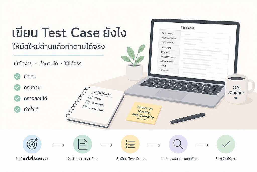 เขียน Test Case ยังไงให้มือใหม่อ่านแล้วทำตามได้จริง