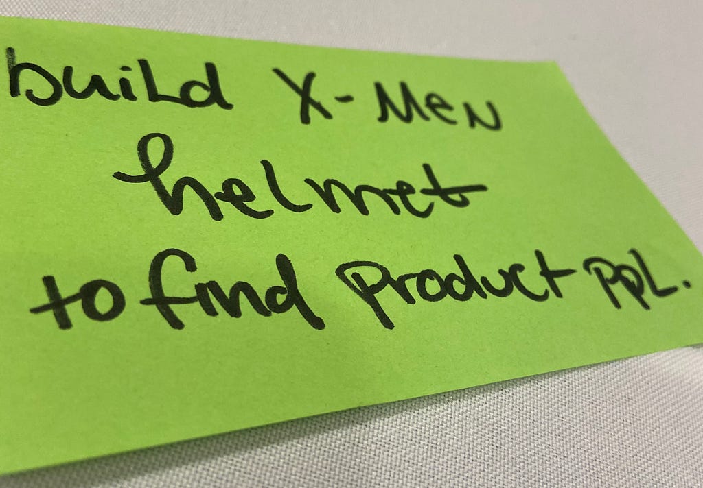 Build X-Men helmet to find product people