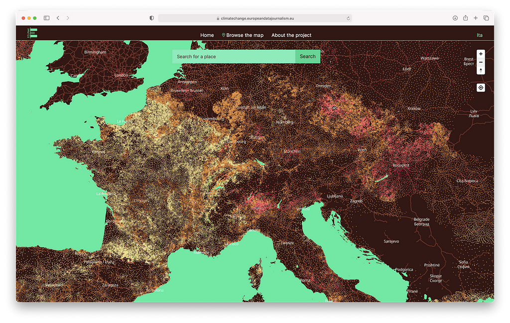 The Glocal Climate Change map designed by Sheldon.studio