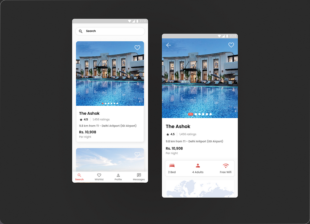 100 days of daily UI Day 67 — Hotel booking app (light)