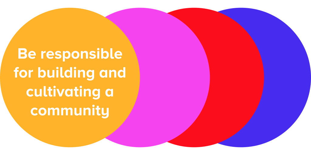 Illustration for “Be responsible for building and cultivating a community”