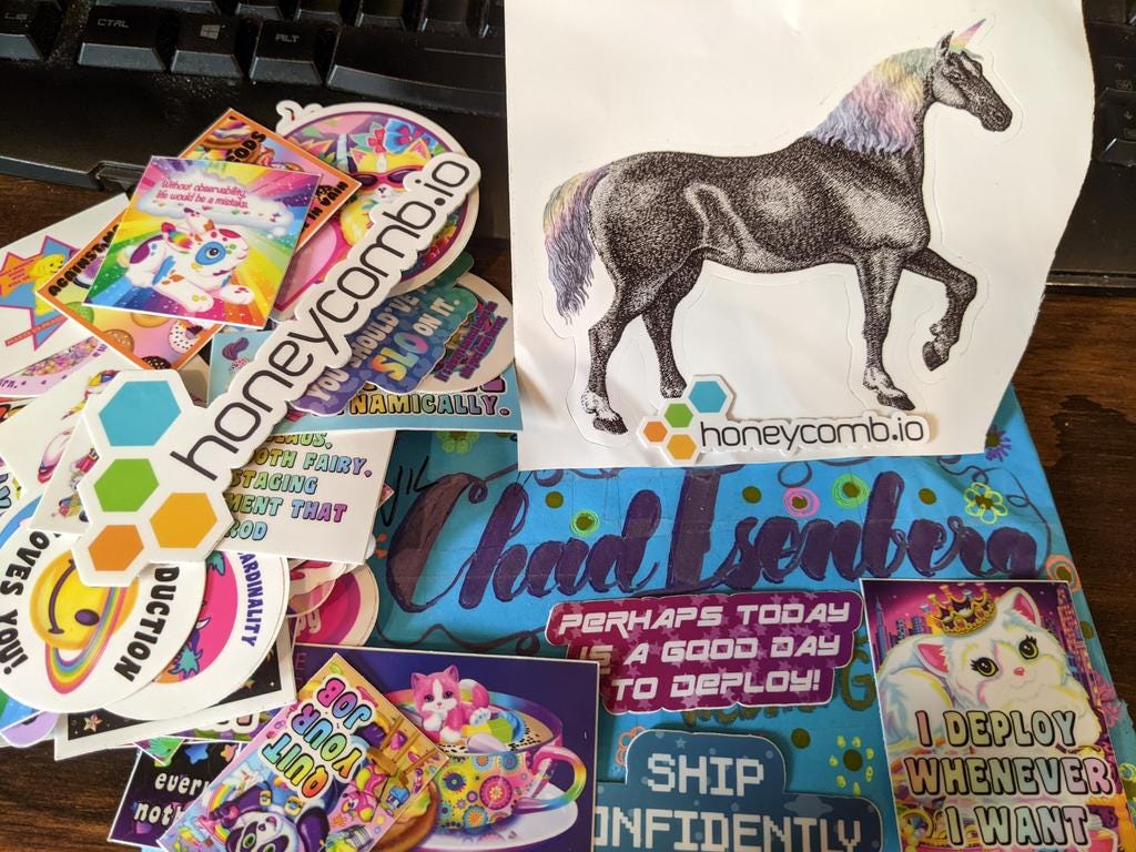 A pile of assorted stickers on top of an envelope.