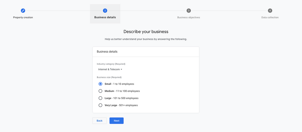 Company Type Select Google Analytics 2024