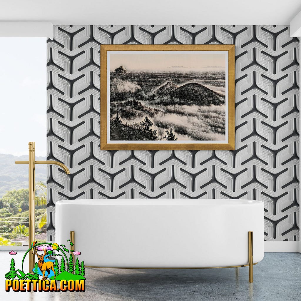 Rustic Mountain Painting For Elevated Home Decors