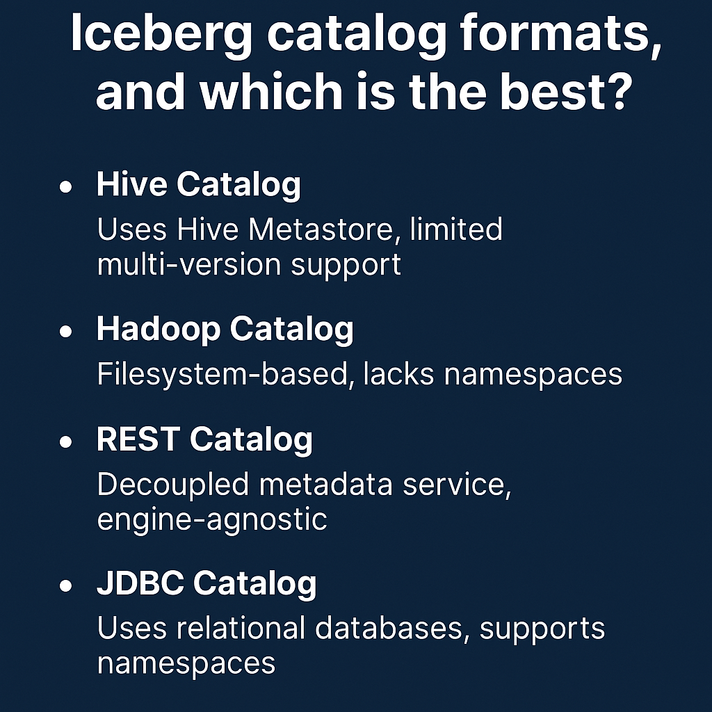 Iceberg Catalog Formats: Which One Is Best?
