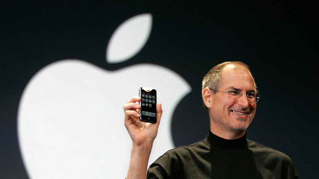 Steve Jobs reavilingfirst Iphone