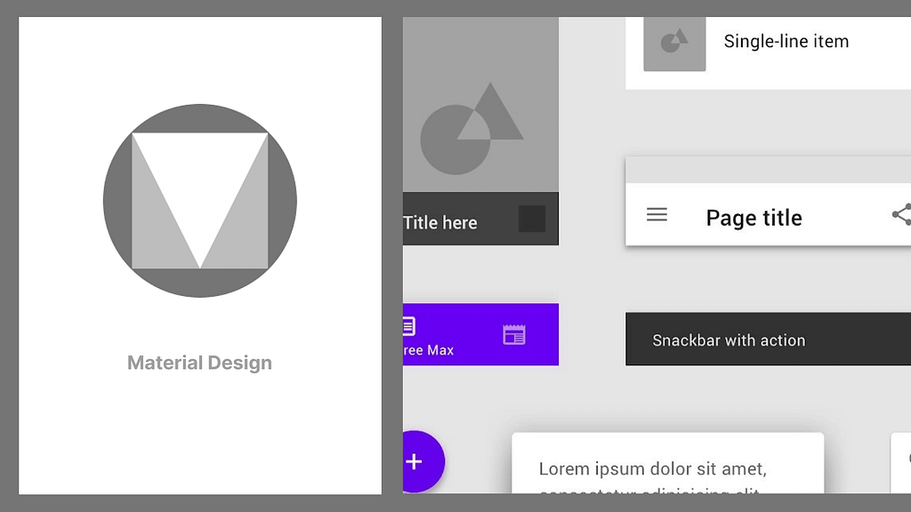 An example of Material Design components