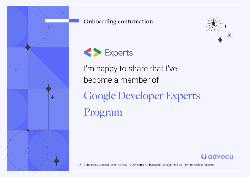 David Regalado | @thecodemancer_ I did it! I Became a Google Developer Expert (GDE)!