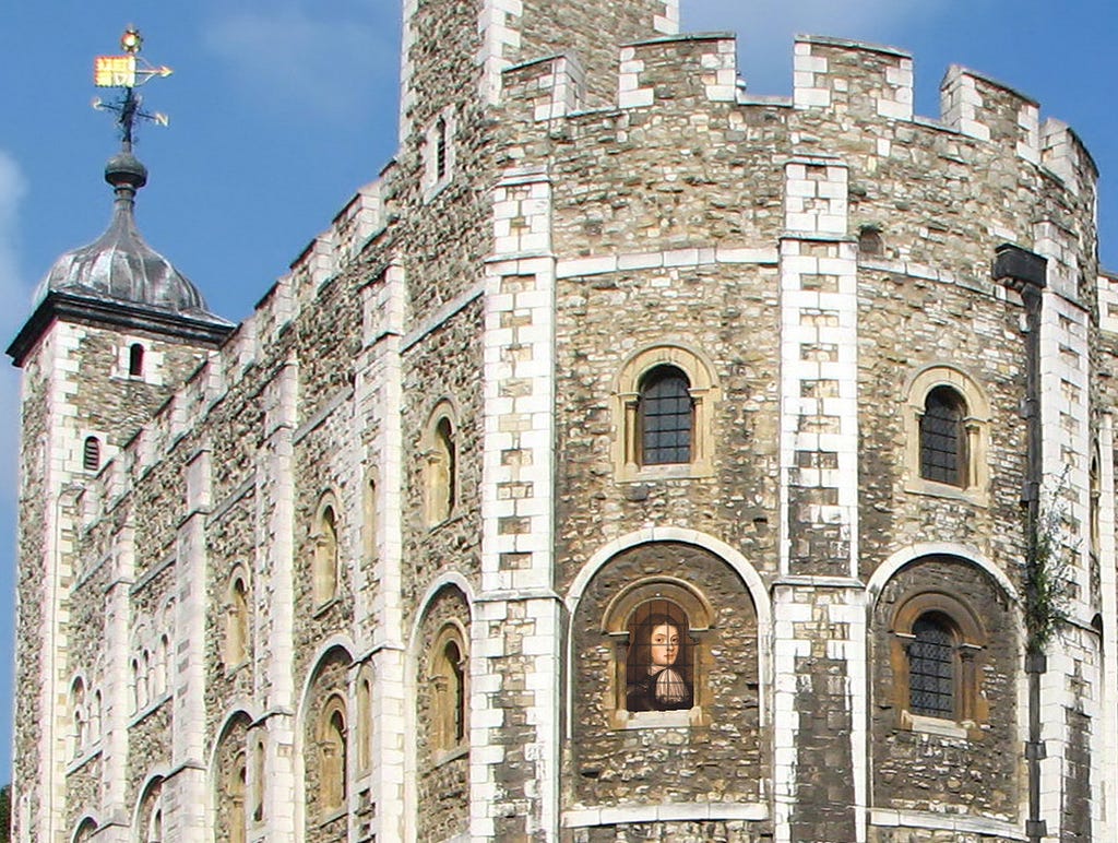 William Penn Jr. gazes wistfully out the window of his prison cell in the Tower of London.