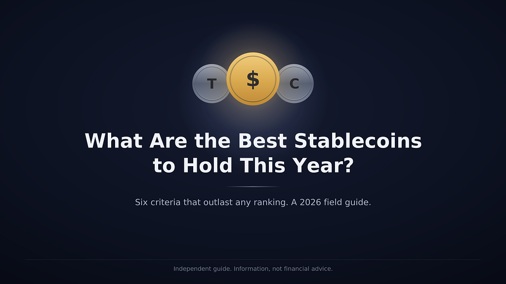 What Are the Best Stablecoins to Hold This Year? (2026)