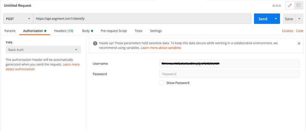 Authorizing API connection