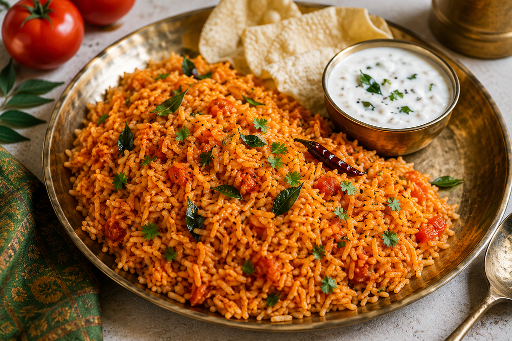 The 35-Minute Tomato Rice That Tastes Like a South Indian Wedding Lunch