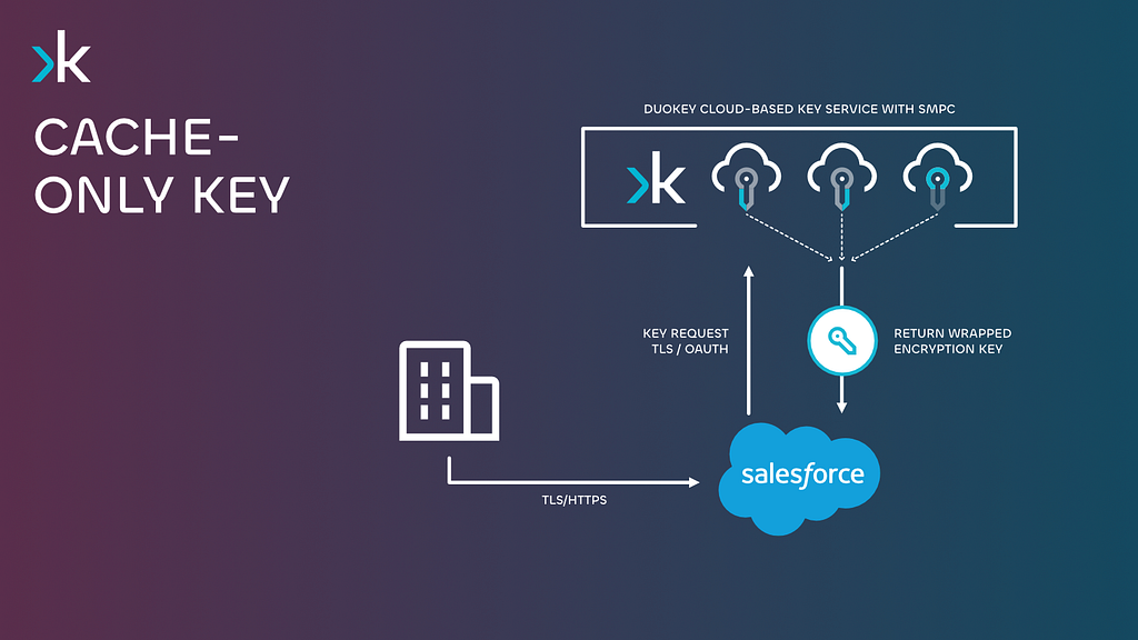 Illustration of Salesforce Cache-Only Key service