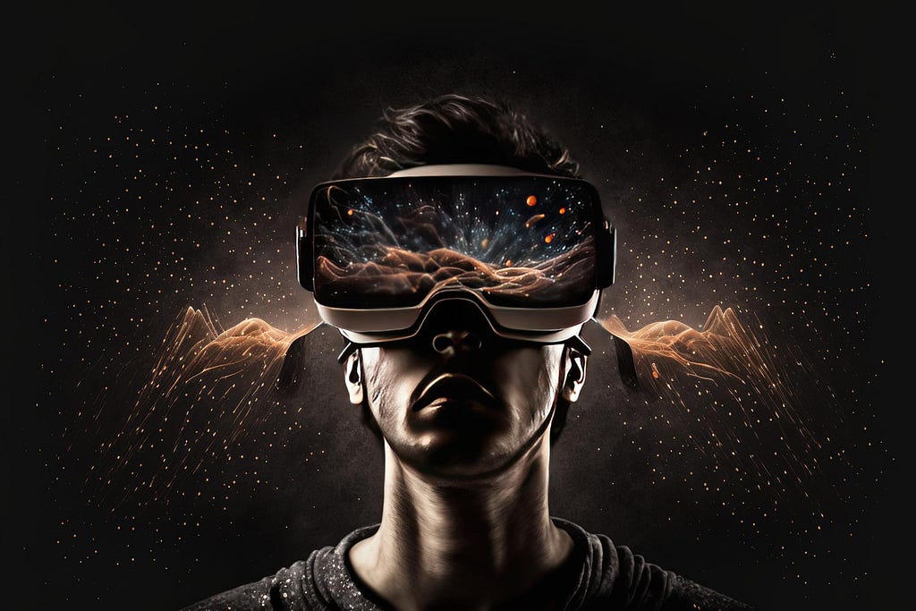 Man looking in Universe through AR glasses like his mind : Power of Visualization with Sankalpa