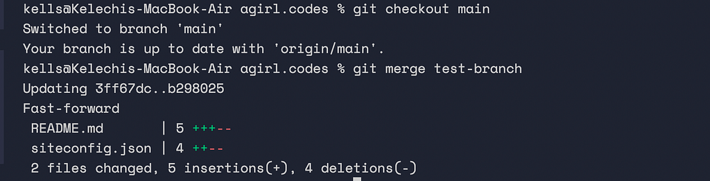 git merge main