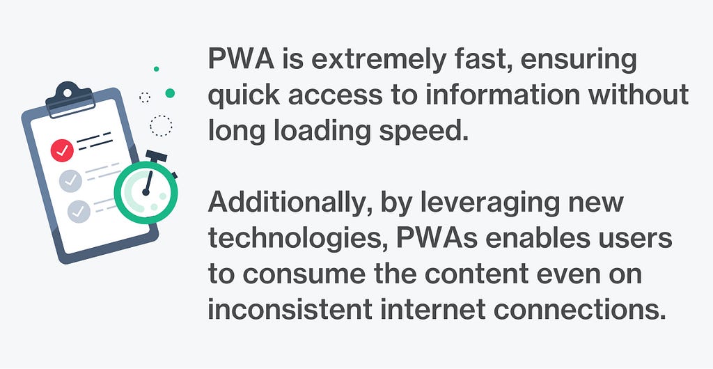 PWA is extremely fast