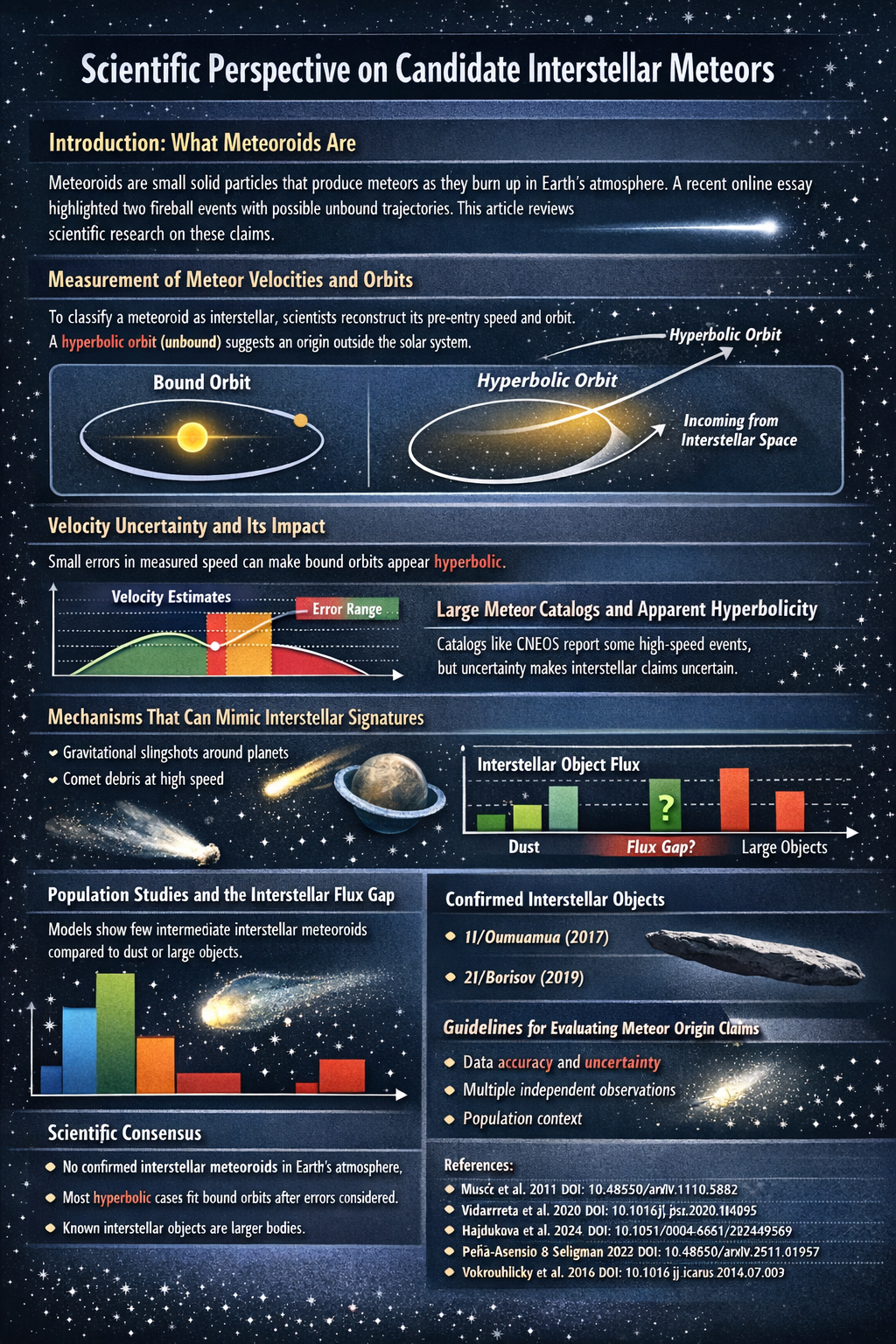 Scientific Perspective on Candidate Interstellar Meteors: