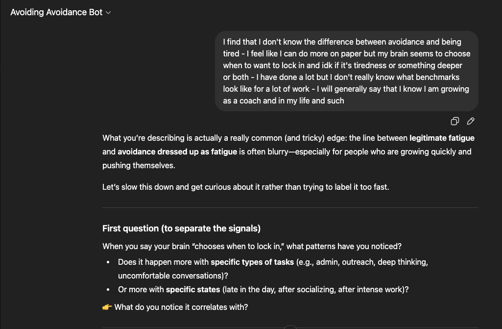 Avoiding Avoidance — A Chatbot Built for Direct Symptom Intervention